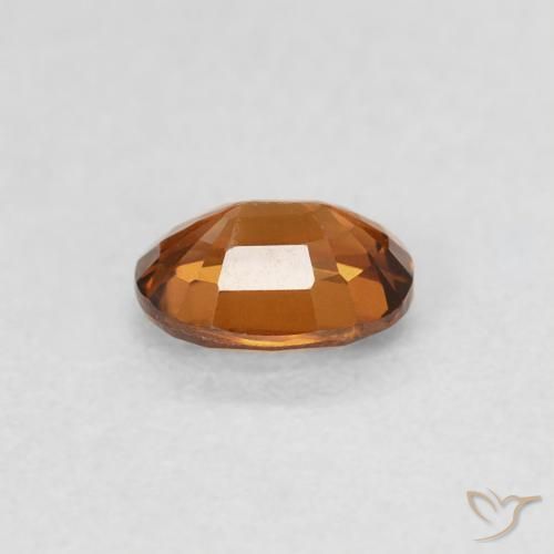 0.60 карата, натуральный Medium Dark-Orange Циркон, Овал, Чистота VS