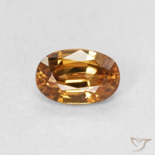 0.82ct Натуральный Ржавый апельсин Циркон, Овал, Чистота VVS