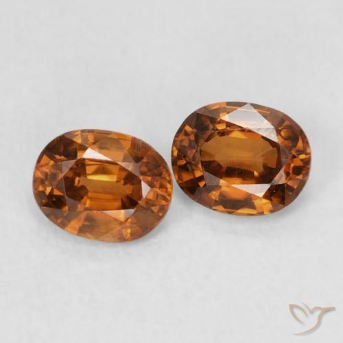 1.18 карата, натуральный Medium Dark-Orange Циркон, Овал, Чистота VVS