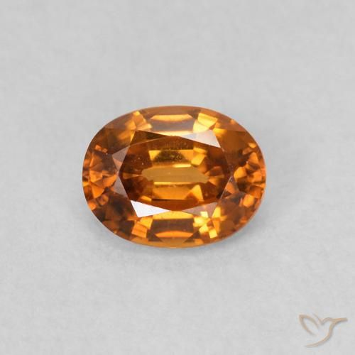 0.61ct Натуральный Оранжево-коричневый Циркон, Овал, Чистота VVS