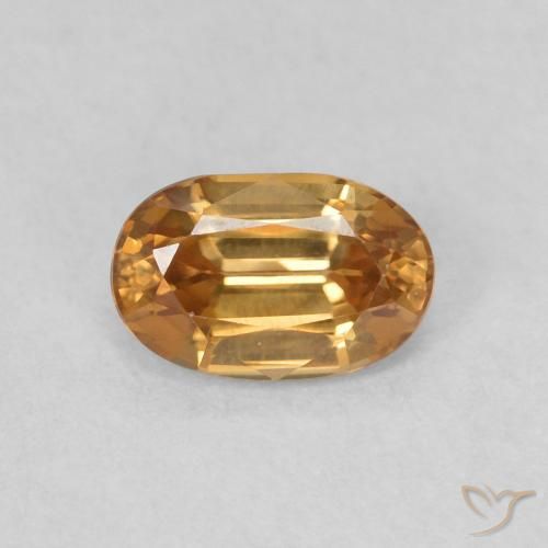 0.66ct Натуральный Средний апельсин Циркон, Овал, Чистота VVS