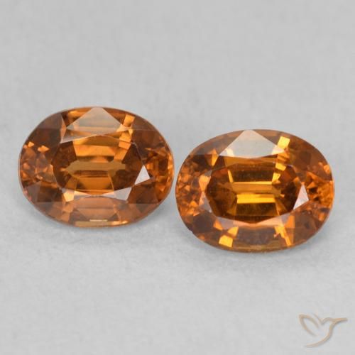 1.27ctw Натуральный Medium Dark-Orange Циркон, Овал, VVS-VS