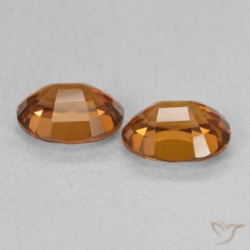 1.27 карата, натуральный Medium Dark-Orange Циркон, Овал, VVS-VS