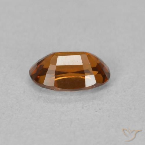 0.78 карата, натуральный Medium Dark-Orange Циркон, Овал, Чистота VVS