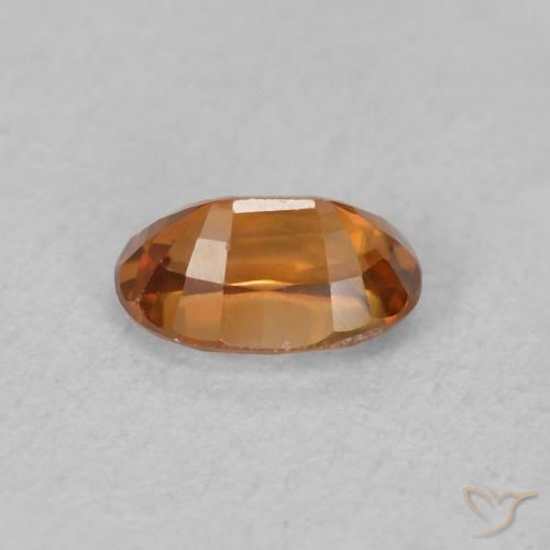 0.81 карата, натуральный Medium Dark-Orange Циркон, Овал, Чистота VVS
