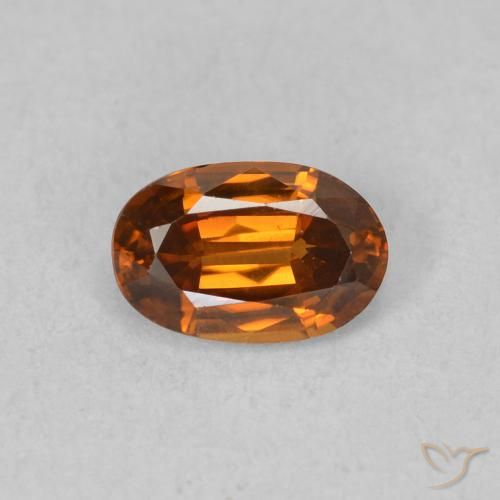 0.68ct Натуральный Средний апельсин Циркон, Овал, Чистота VVS
