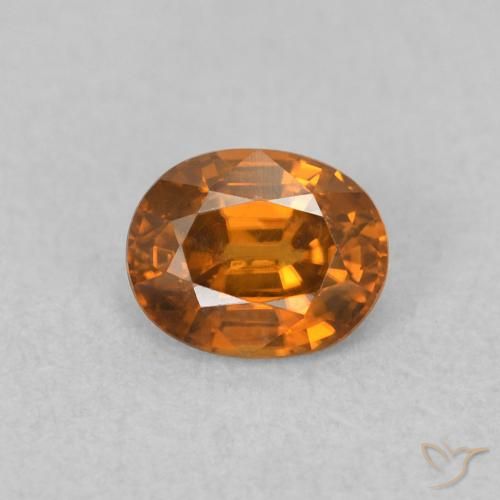 0.65ct Натуральный Средний апельсин Циркон, Овал, Чистота VVS