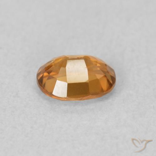0.61 карата, натуральный Оранжево-коричневый Циркон, Овал, Чистота VVS