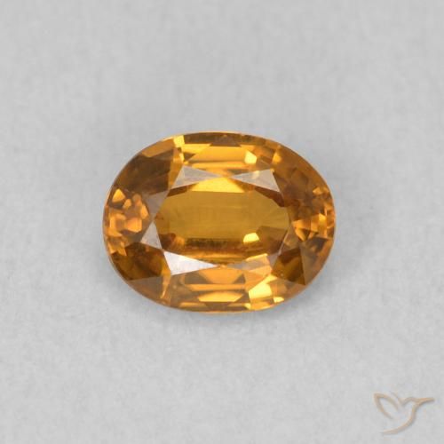 0.62ct Натуральный Средний апельсин Циркон, Овал, Чистота VVS
