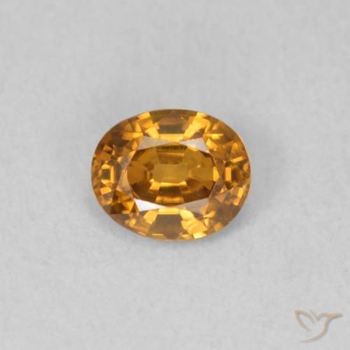 0.59ct Натуральный Средний апельсин Циркон, Овал, Чистота VVS