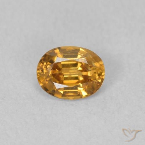 0.61ct Натуральный Средний апельсин Циркон, Овал, Чистота VVS