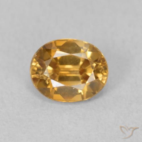 1.16ct Натуральный Среднее золото Циркон, Овал, Чистота VVS
