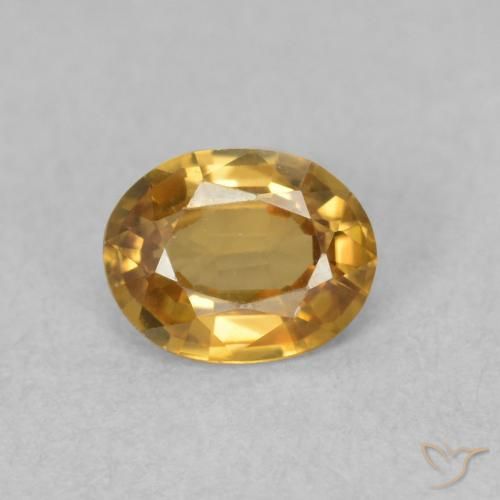 0.75ct Натуральный Золотисто-коричневый Циркон, Овал, VVS-VS