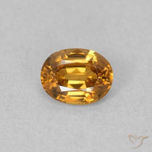 0.65ct Натуральный Ржавый апельсин Циркон, Овал, Чистота VVS