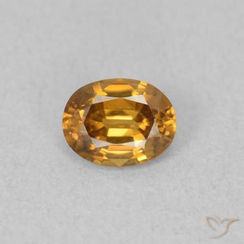 0.58ct Натуральный Средний апельсин Циркон, Овал, VVS-VS