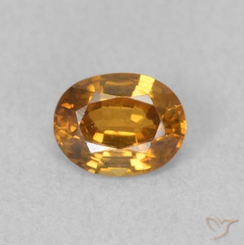 0.59ct Натуральный Золотисто-коричневый Циркон, Овал, Чистота VVS