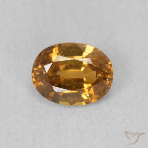 0.60ct Натуральный Золотисто-коричневый Циркон, Овал, Чистота VVS