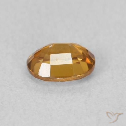0.60 карата, натуральный Золотисто-коричневый Циркон, Овал, Чистота VVS