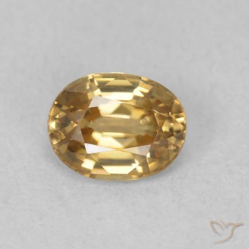 0.63ct Натуральный шампанское Циркон, Овал, Чистота VVS