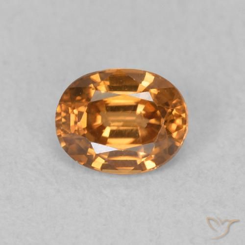 0.65ct Натуральный Средний апельсин Циркон, Овал, Чистота VVS