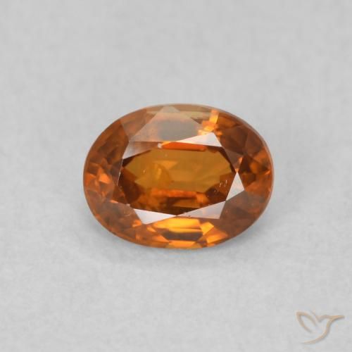 0.52ct Натуральный Средний апельсин Циркон, Овал, Чистота VS