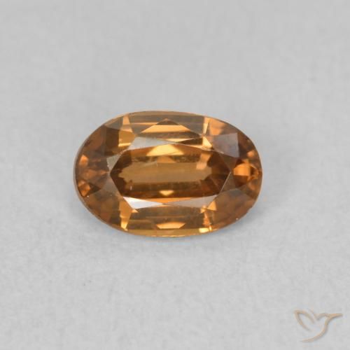 0.75ct Натуральный Средний апельсин Циркон, Овал, VVS-VS