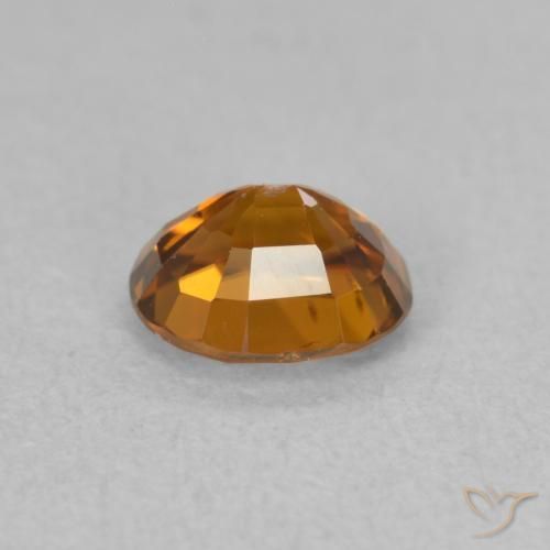 0.99 карата, натуральный Medium Dark-Orange Циркон, Овал, VVS-VS