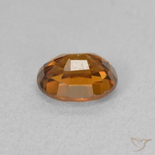 1.07 карата, натуральный Medium Dark-Orange Циркон, Овал, Чистота VVS