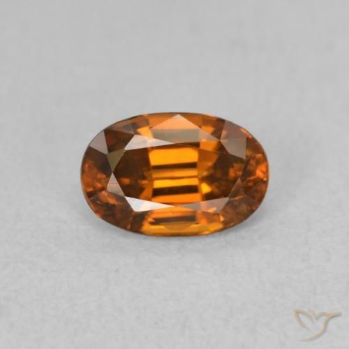 0.80ct Натуральный Средний апельсин Циркон, Овал, Чистота VVS