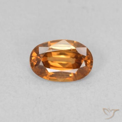 0.64ct Натуральный Оранжево-коричневый Циркон, Овал, Чистота VVS