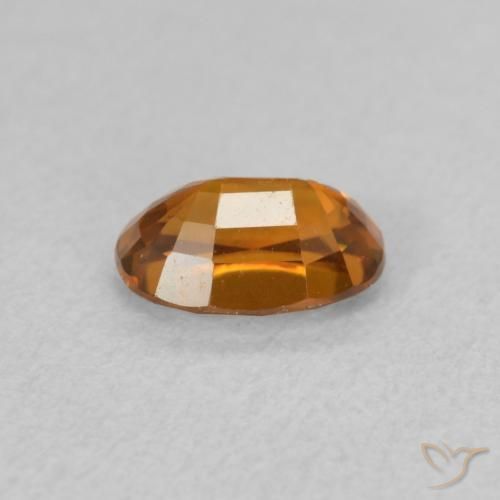 0.82 карата, натуральный Medium Dark-Orange Циркон, Овал, Чистота VVS