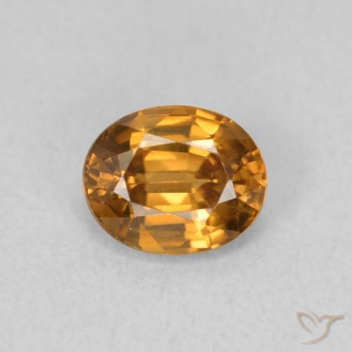 0.94ct Натуральный Средний апельсин Циркон, Овал, Чистота VVS