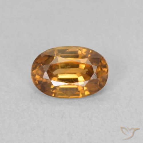 0.80ct Натуральный Средний апельсин Циркон, Овал, Чистота VVS