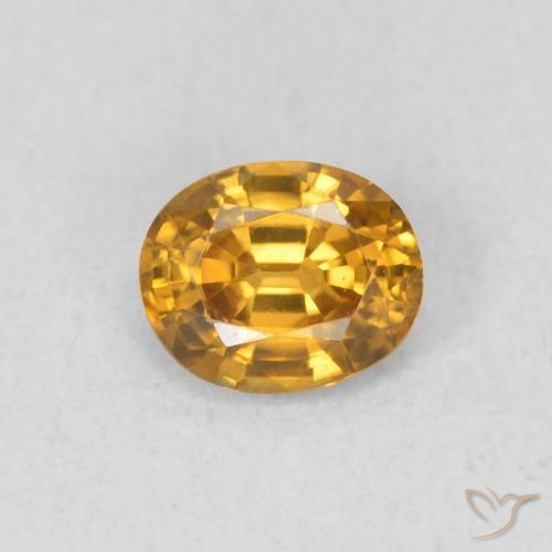 0.57ct Натуральный Темно-золотой Циркон, Овал, Чистота VVS