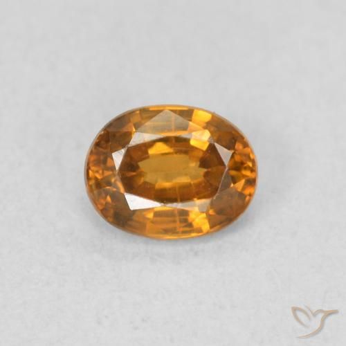 0.60ct Натуральный Земля Оранжевый Циркон, Овал, Чистота VS