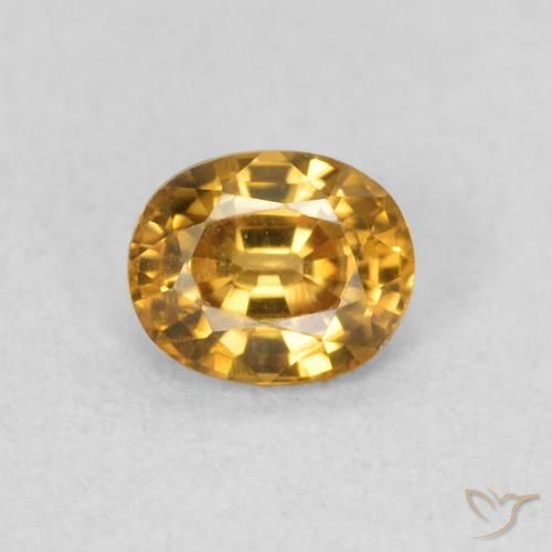 0.65ct Натуральный Коричневато-золотой Циркон, Овал, Чистота VS