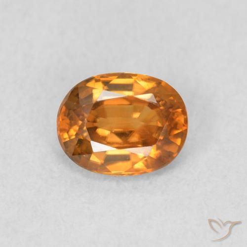 0.61ct Натуральный Средний апельсин Циркон, Овал, VVS-VS