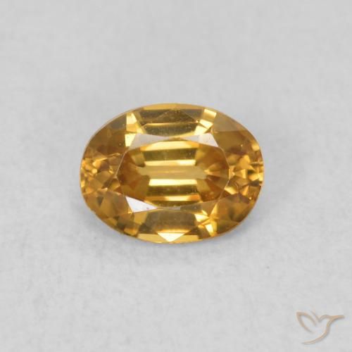 0.57ct Натуральный Золотисто-коричневый Циркон, Овал, Чистота VVS