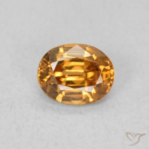 0.62ct Натуральный Средний апельсин Циркон, Овал, Чистота VVS