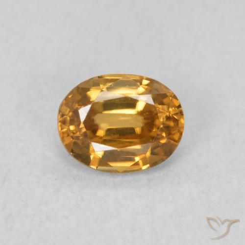 0.61ct Натуральный Средний апельсин Циркон, Овал, Чистота VVS