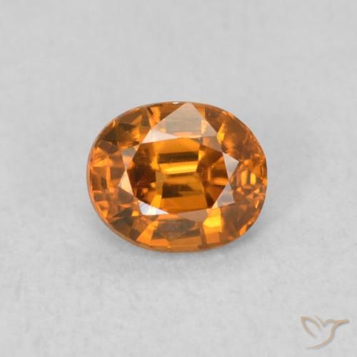 0.64ct Натуральный Средний апельсин Циркон, Овал, Чистота VVS