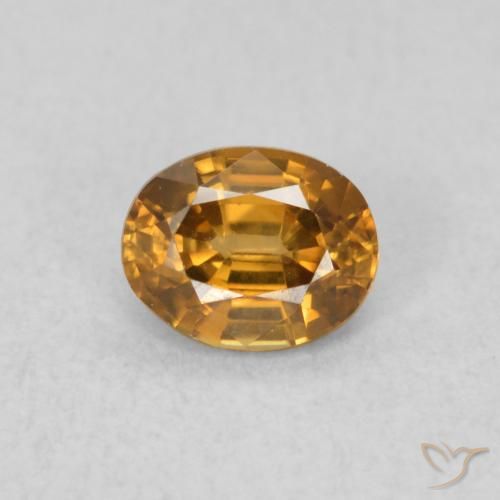 0.60ct Натуральный Оранжево-коричневый Циркон, Овал, Чистота VVS