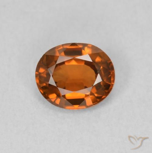 0.82ct Натуральный Средний апельсин Циркон, Овал, Чистота VVS