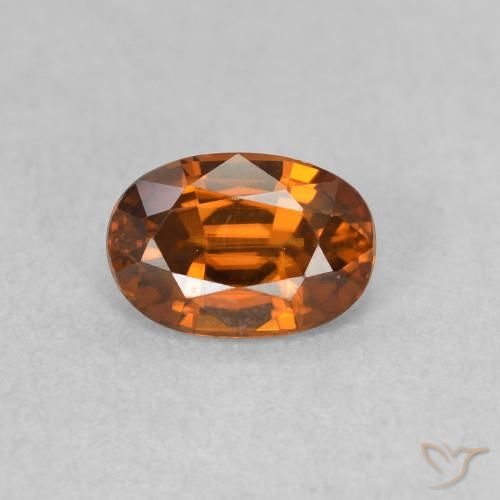 0.80ct Натуральный Средний апельсин Циркон, Овал, Чистота VVS