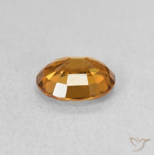 0.94 карата, натуральный Коричневато-оранжевый Циркон, Овал, Чистота VVS