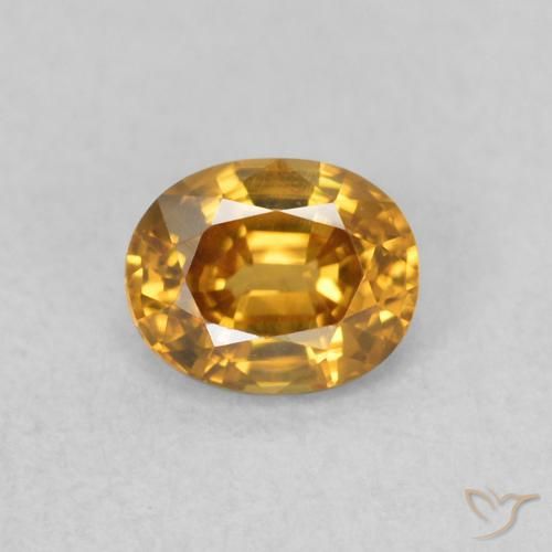 0.58ct Натуральный Золотисто-коричневый Циркон, Овал, Чистота VVS