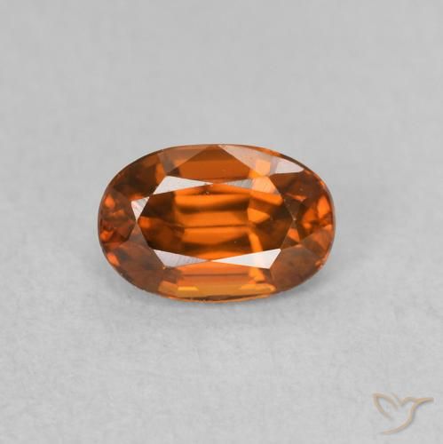 0.85ct Натуральный Огонь Оранжевый Циркон, Овал, Чистота VVS