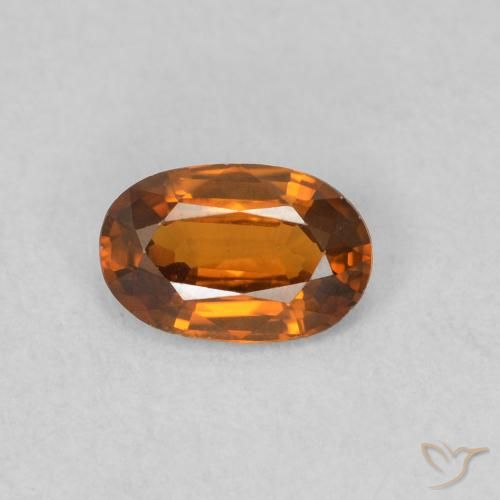 0.62ct Натуральный Средний апельсин Циркон, Овал, Чистота VVS