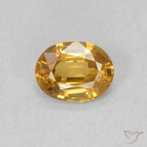 0.55ct Натуральный Золотой Циркон, Овал, VVS-VS
