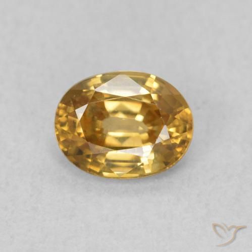 0.64ct Натуральный шампанское Циркон, Овал, Чистота VVS